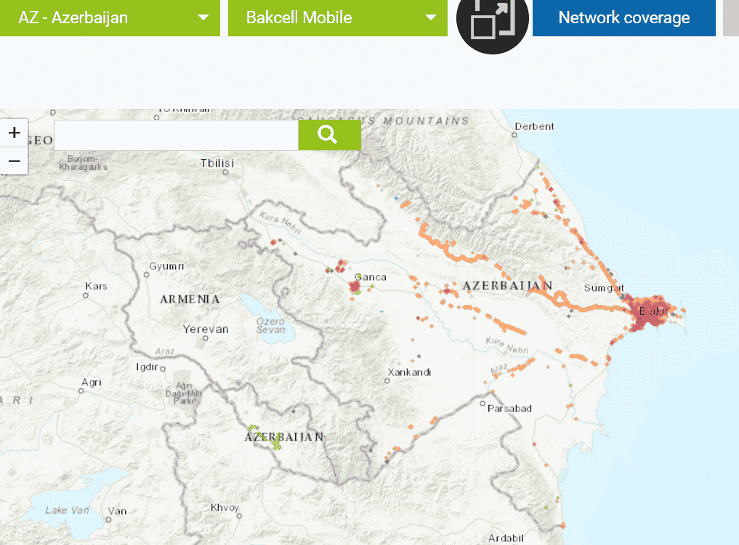 Bakcell SIM Card Network Coverage