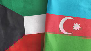 Azerbaijan and Kuwait Flags Together Azerbaijan and Kuwait Flags Together