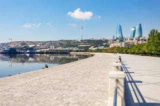 baku boulevard at the caspian sea embankment baku is the capital and largest city of azerbaija baku boulevard at the caspian sea embankment baku is the capital and largest city of azerbaija