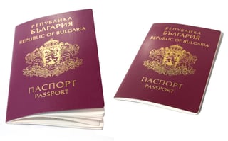 bulgarian passport isolated on white background