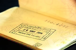 visa entry stamps in passport