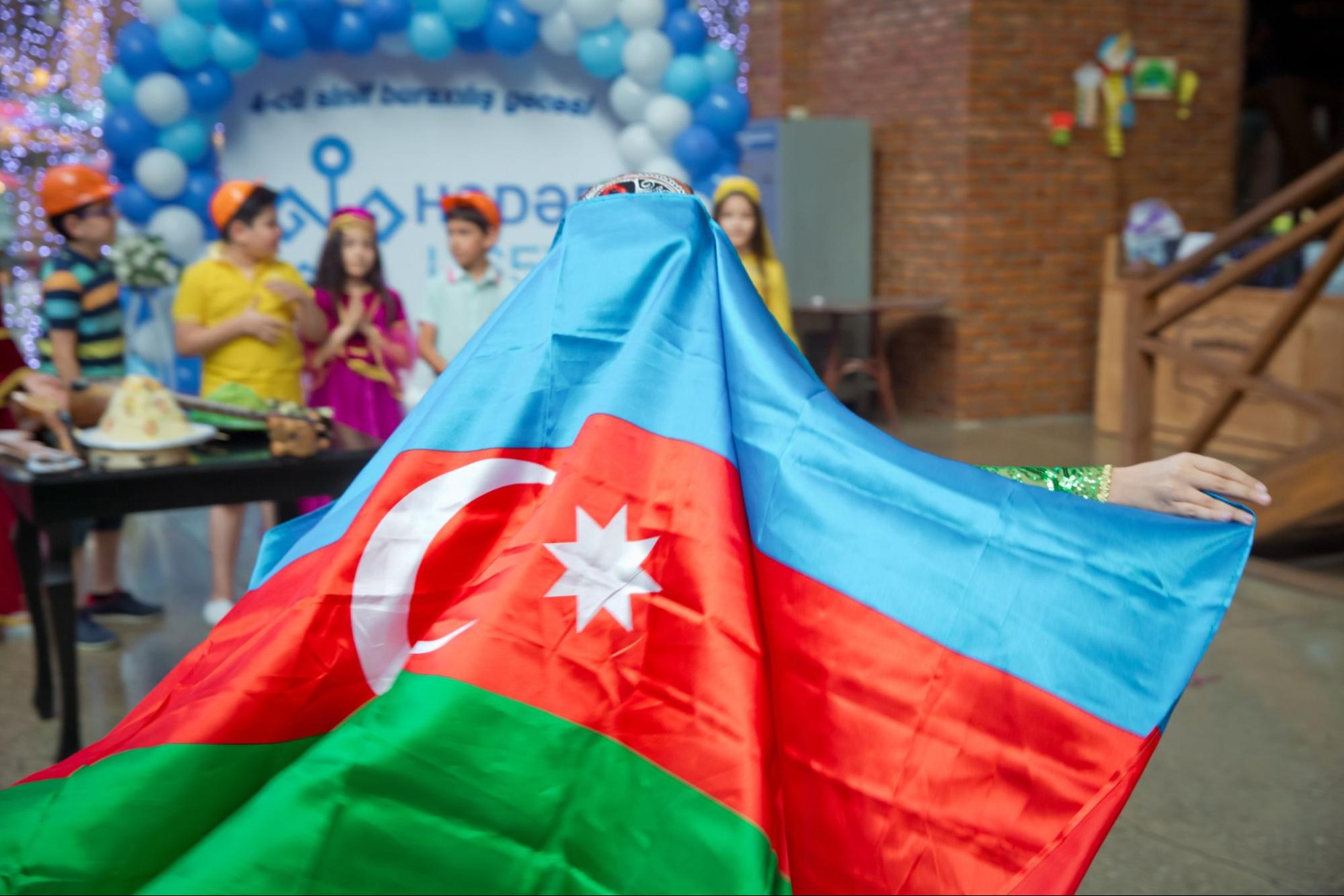 Drapeau de l'Azerbaïdjan à Bakou, Azerbaïdjan