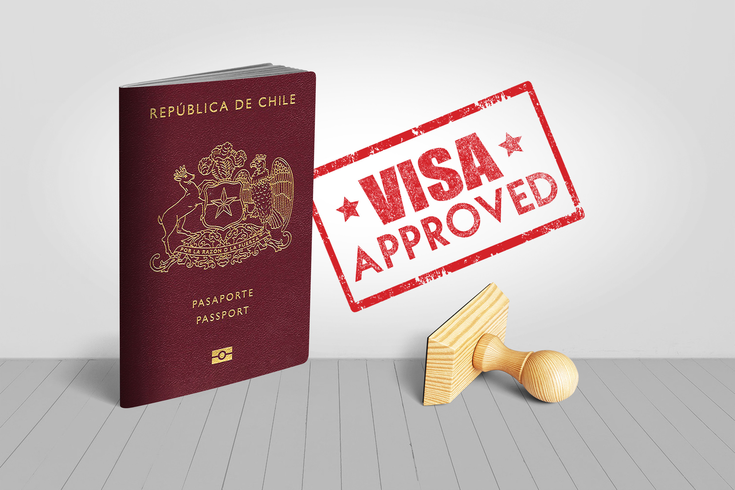 passeport chilien avec visa approuvé tampon en bois pour voyage passeport chilien avec visa approuvé tampon en bois pour voyage